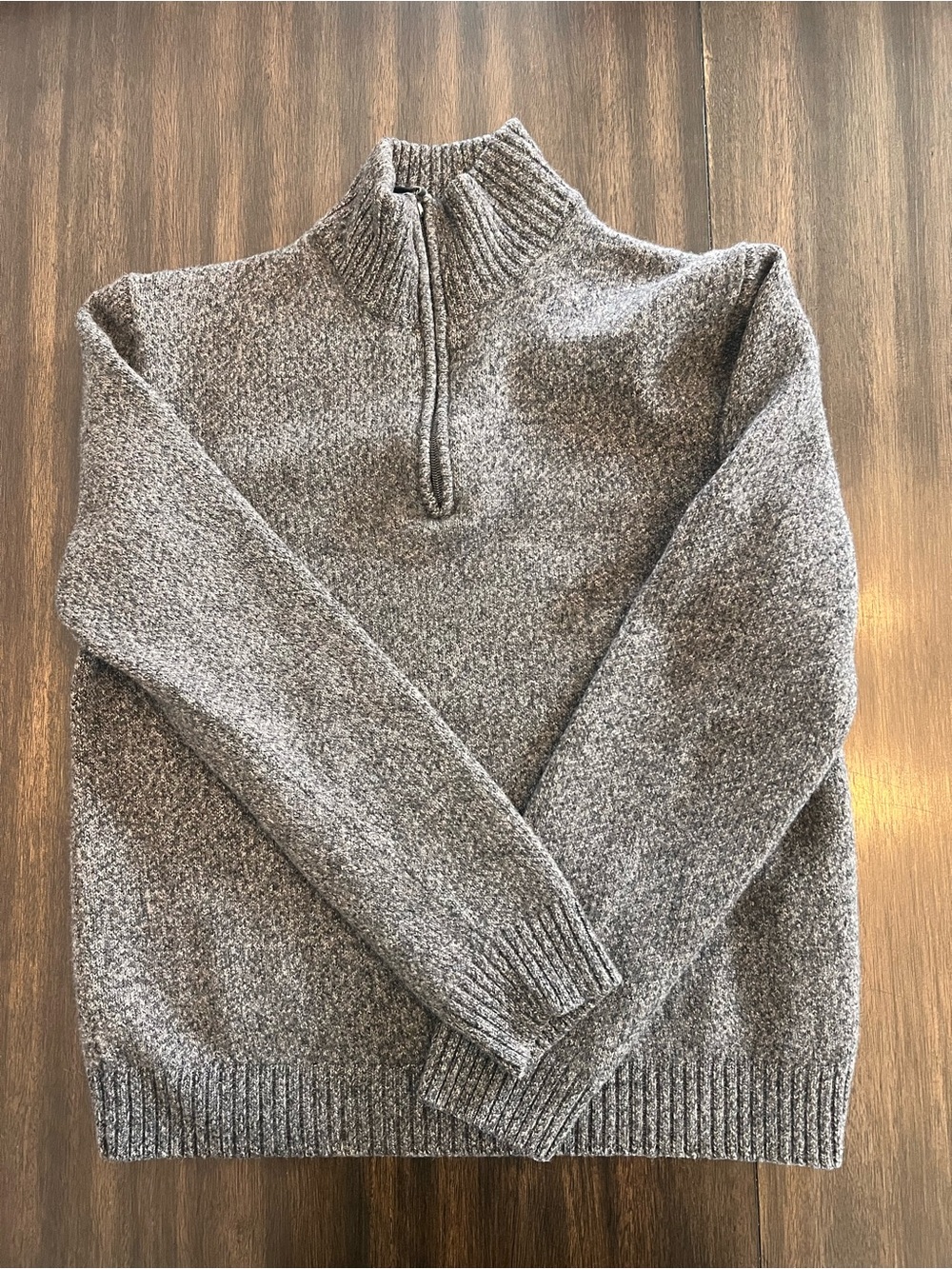 John W. Nordstrom Heather Gray Half-Zip Sweater